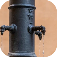 A nasone drinking fountain in Rome